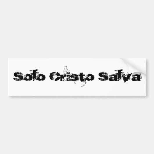 Autocollant De Voiture Solo Cristo Salva (Devant)