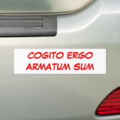 AUTOCOLLANT DE VOITURE SOMME DE COGITO ERGOARMATUM (En voiture)