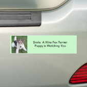 Autocollant De Voiture Sourient un chiot de Fox de fil vous observe (En voiture)