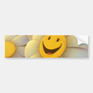 Autocollant De Voiture Sourire gai de fleurs