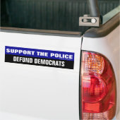 Autocollant De Voiture Soutenez L'Autocollant Bumper Démocrate De La Poli (Sur camion)