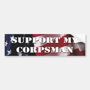 Autocollant De Voiture Soutenez mon Corpsman
