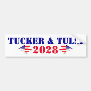 Autocollant De Voiture Soutenir la Campagne Tucker & Tulsi 2028 Président