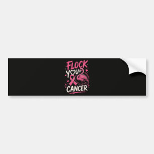 Autocollant De Voiture Soutien de guerrière du cancer du sein Flamant Ros