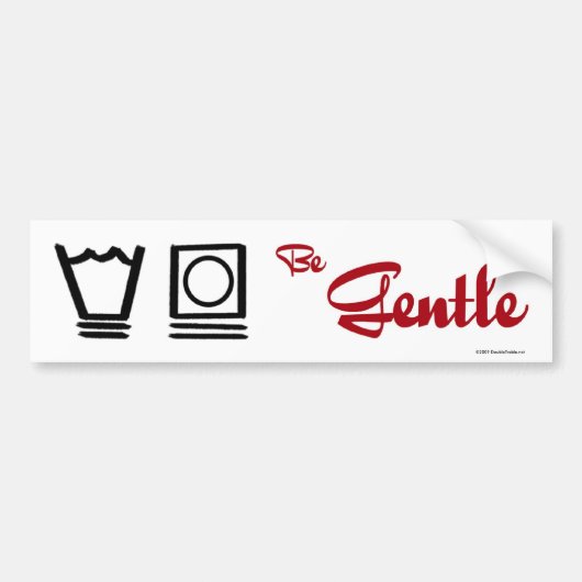 Autocollant De Voiture Soyez doux - adhésif pour pare-chocs (Devant)