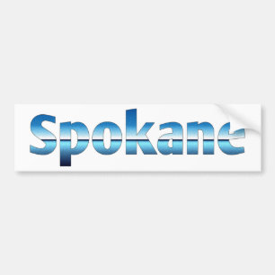 Autocollant De Voiture Spokane WA bleu