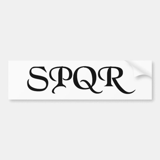 AUTOCOLLANT DE VOITURE SPQR (Devant)