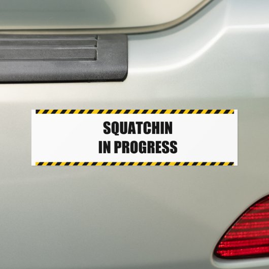 Autocollant De Voiture Squatchin en cours (En voiture)