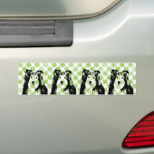 Autocollant De Voiture St patrick - silhouette de Sheltie (En voiture)