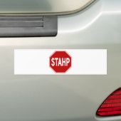 Autocollant De Voiture STAHP ! Signe (En voiture)