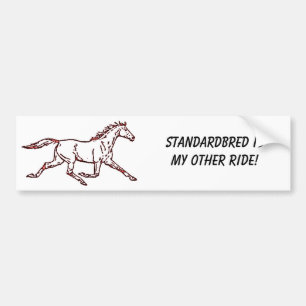 Autocollant De Voiture Standardbred est mon autre tour