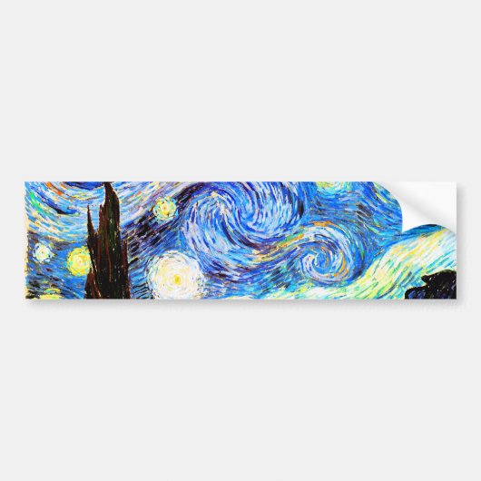 Autocollant De Voiture Starry Night Van Gogh Art (Devant)