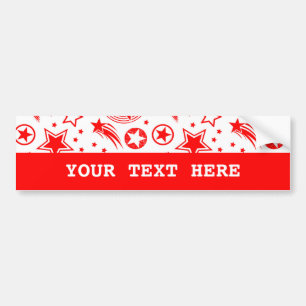 Autocollant De Voiture Stars Tattoos rouge + vos idées