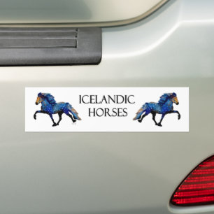 Autocollant De Voiture Stary Night Charismatic Tolting cheval islandais