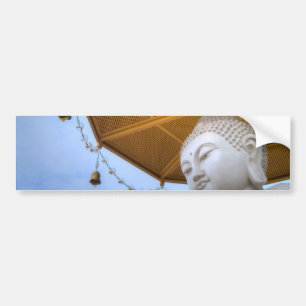 Autocollant De Voiture Statue du Bouddha dans Ciel Bleu, cloches paraplui
