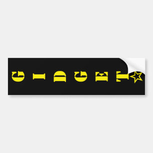 AUTOCOLLANT DE VOITURE STENCILE DE GIDGET