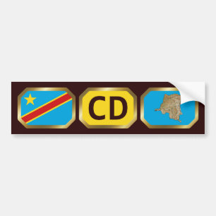 Autocollant De Voiture Stick de pare-chocs Congo-Kinshasa