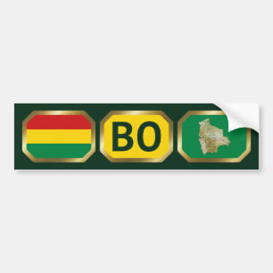 Autocollant De Voiture Stick de pare-chocs de code de la carte du drapeau