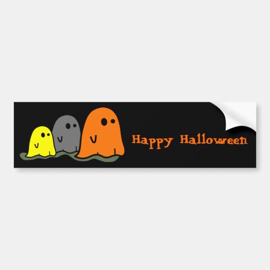 Autocollant De Voiture Stick de pare-chocs d'Halloween Ghosts mignon (Devant)