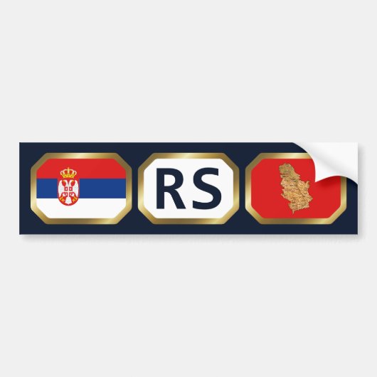Autocollant De Voiture Stick de pare-chocs du code de la carte du drapeau (Devant)