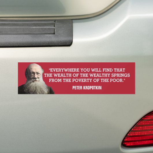 Autocollant De Voiture Stick de pare-chocs Peter Kropotkin (En voiture)