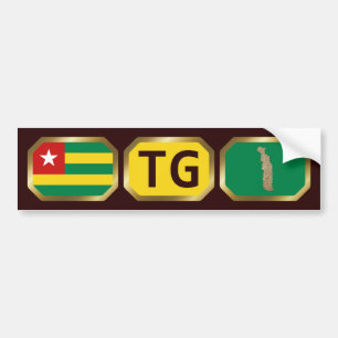 Autocollant De Voiture Stick du pare-chocs du code de la carte du drapeau