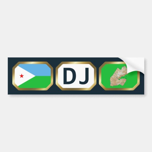 Autocollant De Voiture Stick pare-chocs du code de la carte du drapeau de (Devant)