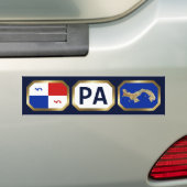 Autocollant De Voiture Stick pare-chocs Panama Banner Map Code (En voiture)