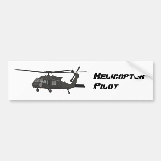 Autocollant De Voiture Sticker à hélicoptère noir (Devant)