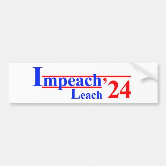 Autocollant De Voiture Sticker à pare-chocs Impeach Leach '24 (Devant)