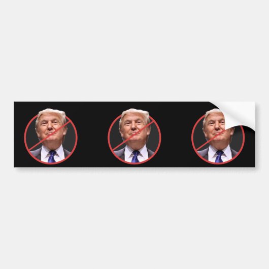 Autocollant De Voiture Sticker anti-Donald Trump (Devant)