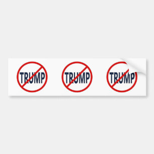 Autocollant De Voiture Sticker anti-Trump pas Trump