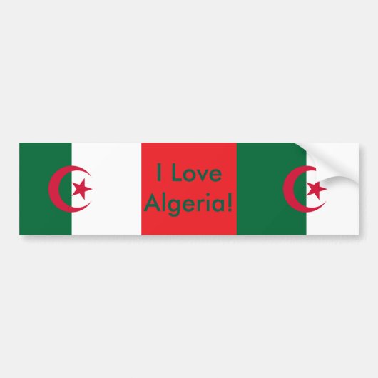 Autocollant De Voiture Sticker avec Drapeau d'Algérie (Devant)