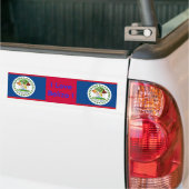 Autocollant De Voiture Sticker avec Drapeau de Belize (Sur camion)