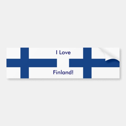 Autocollant De Voiture Sticker avec Drapeau de Finlande (Devant)
