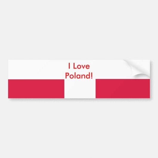 Autocollant De Voiture Sticker avec Drapeau de Pologne (Devant)