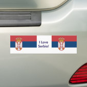 Autocollant De Voiture Sticker avec Drapeau de Serbie (En voiture)