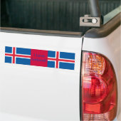 Autocollant De Voiture Sticker avec Drapeau d'Islande (Sur camion)