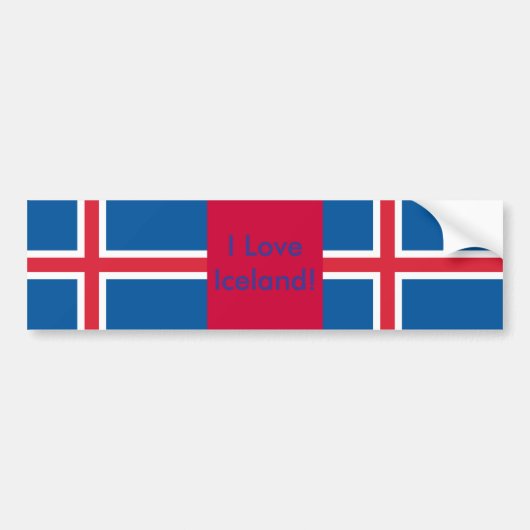 Autocollant De Voiture Sticker avec Drapeau d'Islande (Devant)