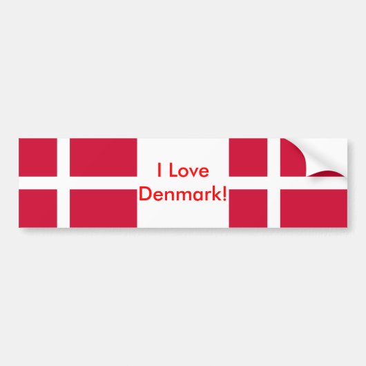 Autocollant De Voiture Sticker avec drapeau du Danemark (Devant)