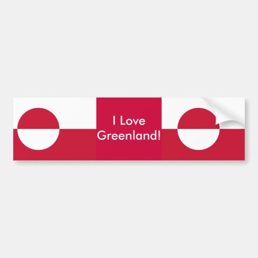 Autocollant De Voiture Sticker avec drapeau du Groenland (Devant)