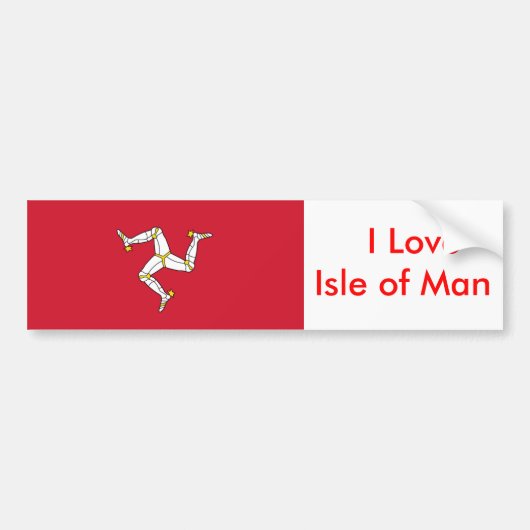 Autocollant De Voiture Sticker avec le drapeau de l'île de Man (Devant)