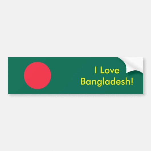 Autocollant De Voiture Sticker avec le drapeau du Bangladesh (Devant)