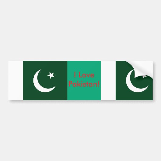 Autocollant De Voiture Sticker avec le drapeau du Pakistan (Devant)