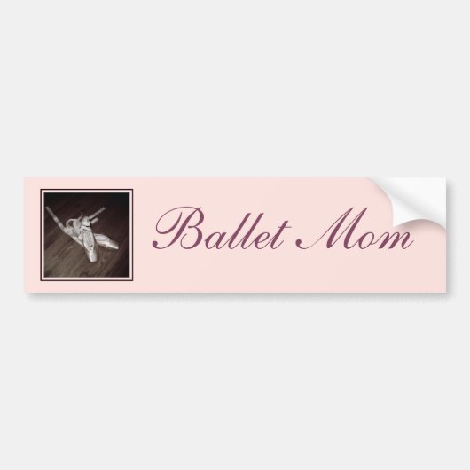 Autocollant De Voiture Sticker 'Ballet Mom' (Devant)