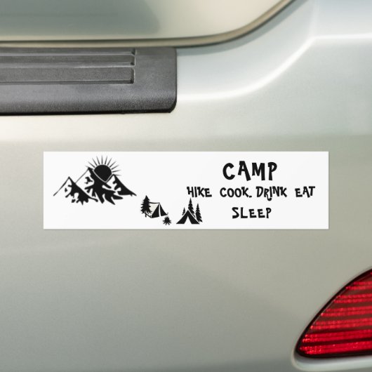 Autocollant De Voiture Sticker Camping Bumper (En voiture)
