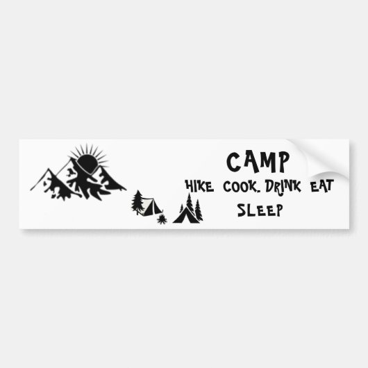 Autocollant De Voiture Sticker Camping Bumper (Devant)