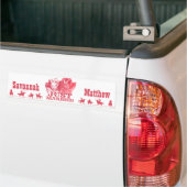 Autocollant De Voiture Sticker Casquette de Cowboy et CowGirl juste marié (Sur camion)