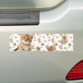 Autocollant De Voiture Sticker Chat Kittens Floral (En voiture)