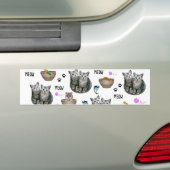 Autocollant De Voiture Sticker Chat Kittens Meow (En voiture)